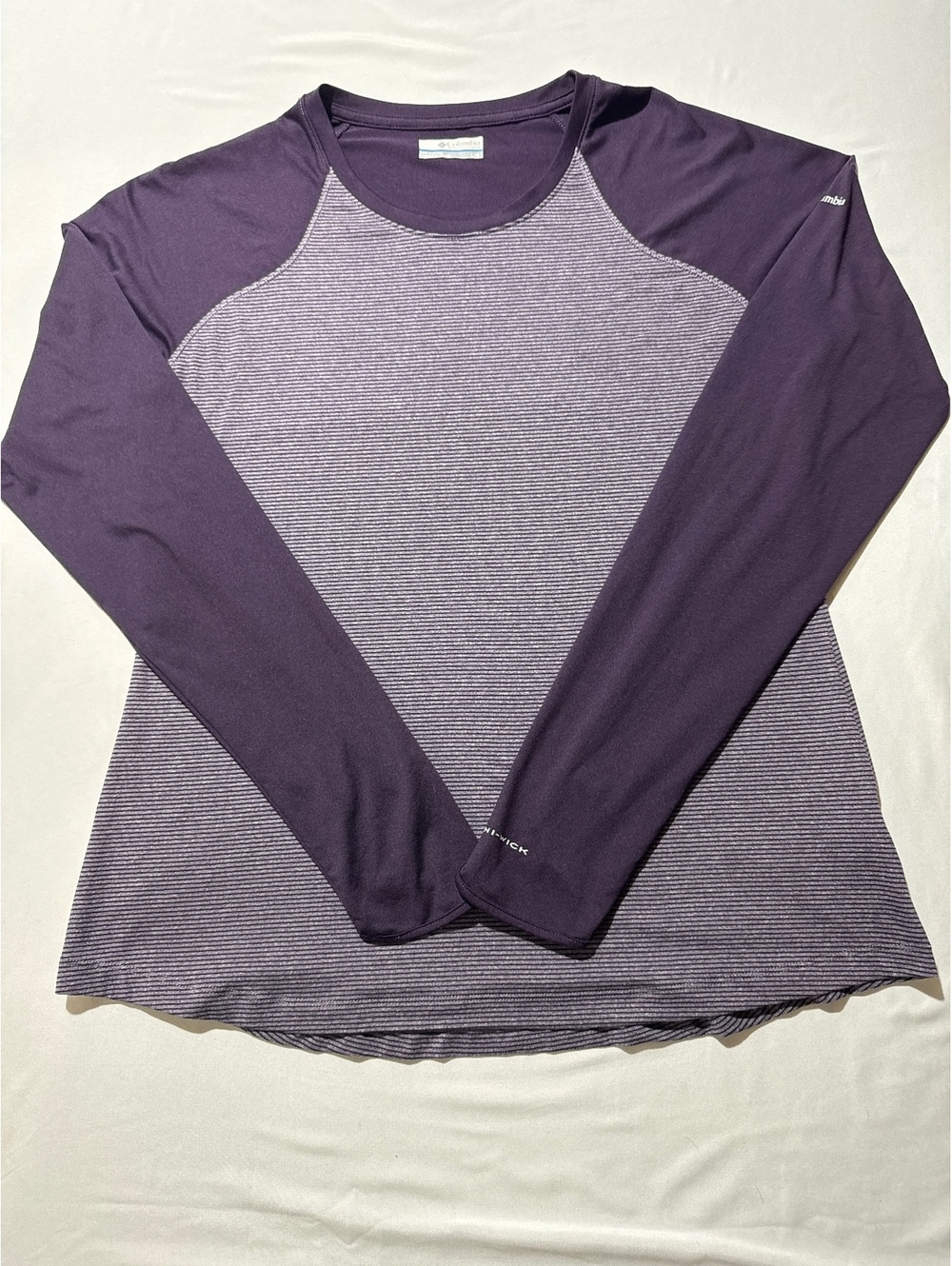 Columbia Omni-Wick Long Sleeve Shirt L/G Purple Performance